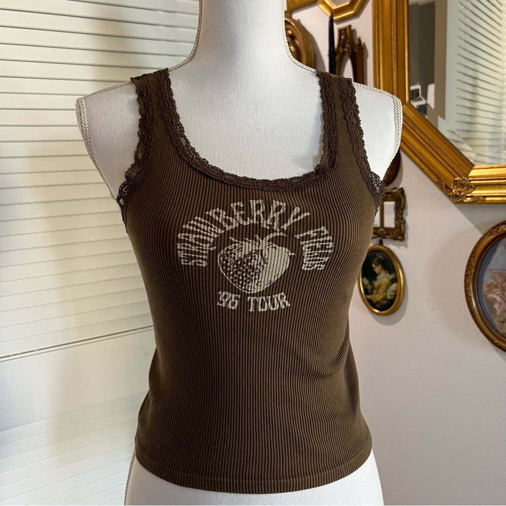 Brandy Melville Strawberry Fields Tank